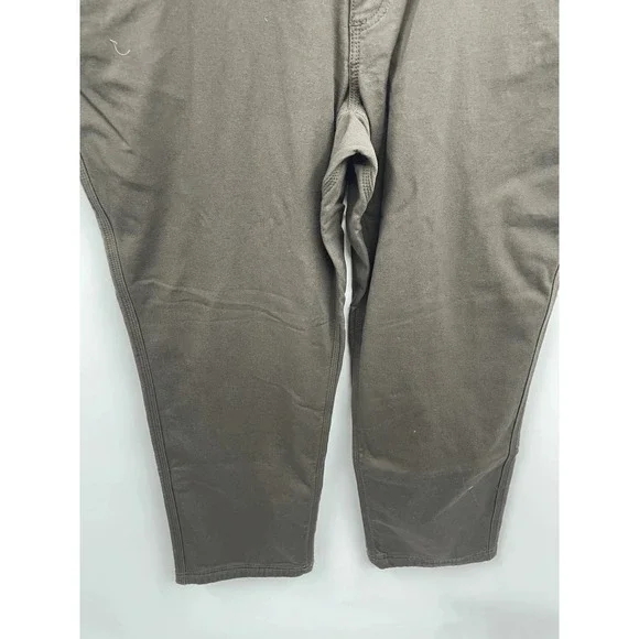 Duluth Trading Co Mens Fire Hose Flannel Lined Pants 38x30 Relaxed Fit Brown NWT